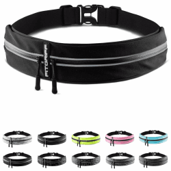 Fitgriff® Laufgürtel für Handy - Lauftasche Jogging, Hüfttasche, Sportgürtel, Running Belt zum Joggen, Laufen, Sport, Fitness - passend für alle Smartphones S–M (62–90 cm Bauchumfang) Schwarz Angebot bei HelloDeals
