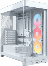 CORSAIR Frame 4500X RS-R ARGB Panoramaglas Mid-Tower-PC-Gehäuse – InfiniRail Lüftermontagesystem, Passend für Zwei 360 mm Radiatoren, GPU Anti-Sag, Enthält 3X RS120R RGB LINK Lüfter – Weiß Angebot bei HelloDeals