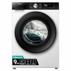 Hisense WF3S9043BW3 Waschmachine mit Dampffunkunktion, 9 kg, 1400 U,min, WiFi, ConnectLife, Power JetWash, Anti-Allergie Programm, Aqua Stop, Auto Wash, Quick Wash, EEK A-30 Prozent Weiß 9 Mit WIFI 2025 Angebot bei HelloDeals