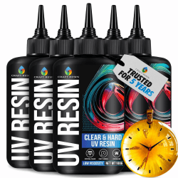 CRAFT RESIN 500g UV Harz Klar, Harte Variante, Niedrige Viskosität - kristallklarer und nicht vergilbender UV Resin Set für DIY, Schmuckherstellung, Gussformen - schnelles Aushärten unter UV-Licht Angebot bei HelloDeals