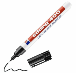 edding 400 Permanentmarker - schwarz - 1 Stift - feine Rundspitze 1 mm - wasserfest, schnell-trocknend - wischfest - für Karton, Kunststoff, Holz, Metall, Glas schwarz 1 Marker Angebot bei HelloDeals