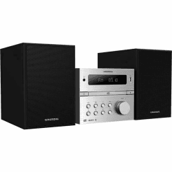 GRUNDIG CMS 4200 BT DAB+, Micro HiFi System, Silber-Schwarz, GHF1070 FM/DAB+ 60 Watt RMS Single Angebot bei HelloDeals