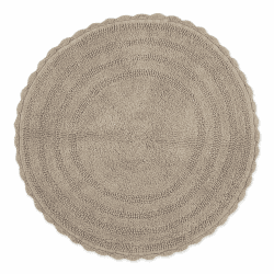 DII Crochet Collection Wende-Badematte, rund, 69,8 cm Durchmesser, Stein. 46 cm (Rund) Stein Angebot bei HelloDeals