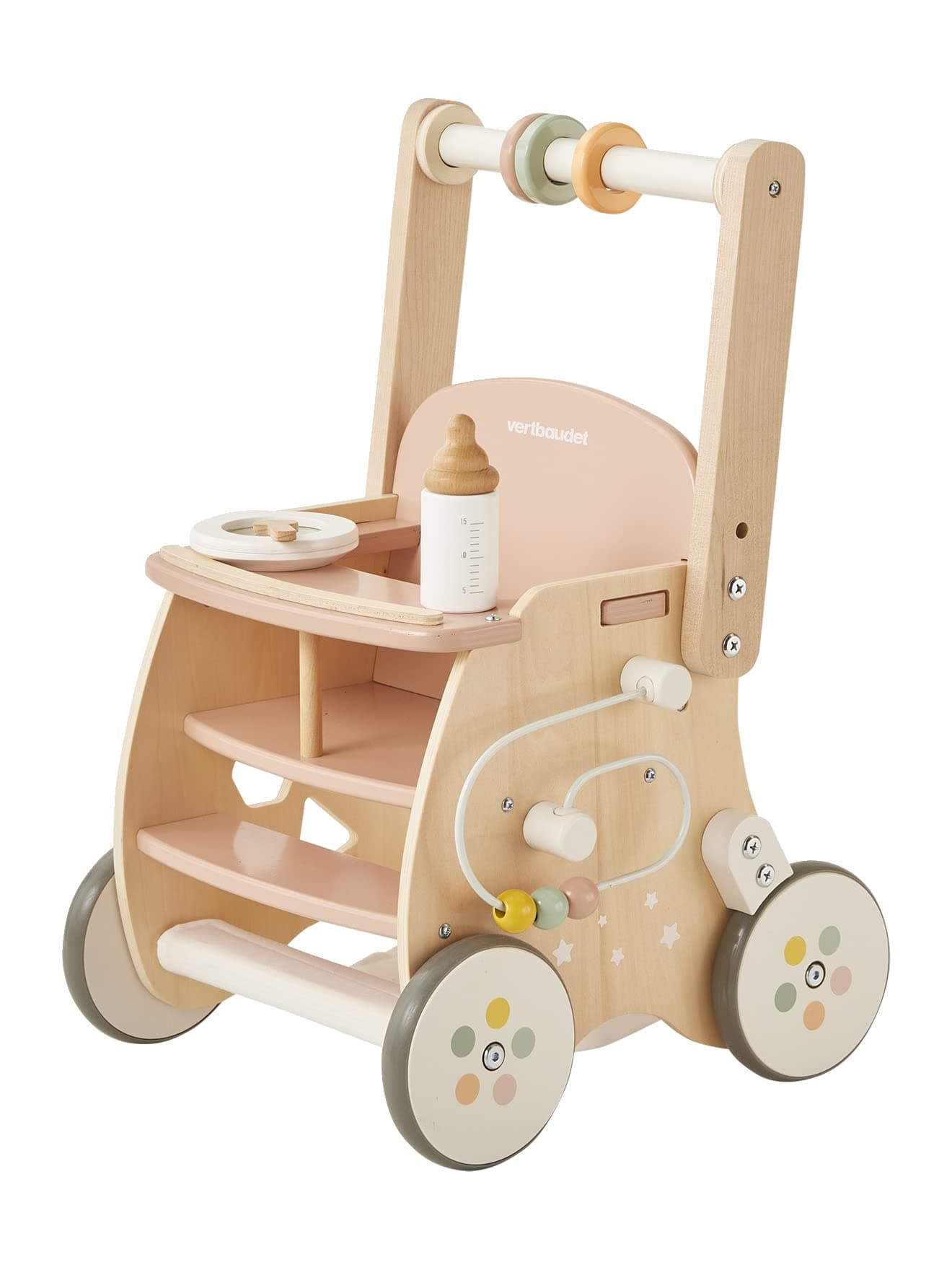 VERTBAUDETLauflernwagen mit Puppensitz, Holz FSC®weiß Angebot bei HelloDeals