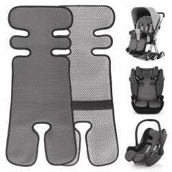 Zamboo Atmungsaktive Sommer Sitzeinlage- Universal Sitzauflage für Kinderwagen, Buggy und Kindersitz - Kühlt und schützt den Sitzbezug vor Flecken - Grau Angebot bei HelloDeals