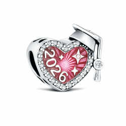 KEQ 2026 Abschluss Herz Charm 925 Sterling Silber Zirkonia Anhänger für Armband Halsketten Schmuck Geschenk Abschluss-Geschenke für Sie 2026 Angebot bei HelloDeals