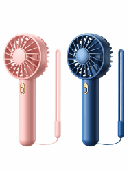 Warmco 2 stück Handventilator, Tragbarer Mini USB Ventilator mit 3 Geschwindigkeiten,Ventilator Klein USB Wiederaufladbar mit Tisch Basis, Hand Ventilatoren für Reisen, Büro, Draußen 1 Blau 1 Rosa Angebot bei HelloDeals