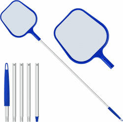 Kescher Pool, Jsdoin 120 cm lang-Teichkescher mit Teleskopstange,Feinmaschig - Für Teich, Algen & Bestway Pool,Algenkescher Nylon-Netz Angebot bei HelloDeals