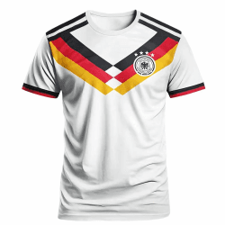Fußball Trikot Herren T-Shirt Herren Retro Fußball Trikot mit Adler WM 2026 Fußballfans Tee Top Kurzarm Atmungsaktive Deutschland-Symbol T Shirt Deutsche Flagge Freizeitshirt Klassische Germany Tshirt L I-weiß Angebot bei HelloDeals