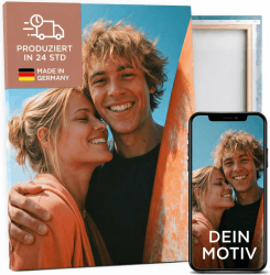PRINTHOUSE Dein Foto auf Leinwand (alle Größen) - Made in Germany, 1-Tag-Produktion - Scharfe Details & natürliche Farben dank UV-Pigmenttinte auf Künstlerleinwand - Stabiler 2,5cm Keilrahmen 40x60cm Hochformat Ungerahmt 60L x 40B cm Angebot bei HelloDeals