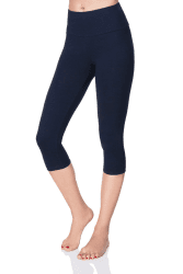 SOFTSAIL Damen 3/4 Leggings Capri Leggings Leggings Damen Lang Sport Baumwolle High Waist Baumwollleggings Frauen Freizeit Relax Bequeme Freizeithose Damen-Hosen Sommer Schwarz 42 Angebot bei HelloDeals