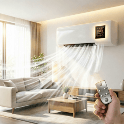 EpiCooler Klimaanlage Tragbar, Kühlung und Heizung, Ganzjähriges Komfort-Accessoire für Zuhause, Modernes Designelement für Luftzirkulation, Ohne Bohren, Platzsparend Angebot bei HelloDeals