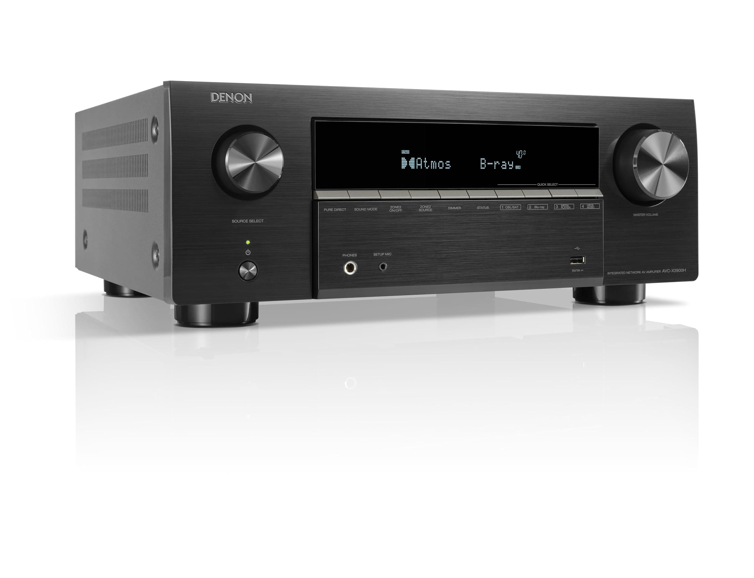 Denon AVC-X3900H 9.4-Kanal AV-Receiver, HiFi Verstärker mit Dolby Atmos, DTS:X, AURO-3D, IMAX Enhanced, 6X HDMI 2.1 (8K) Eingängen und 2 Ausgängen, Bluetooth, WLAN, AirPlay 2, HEOS Multiroom Angebot bei HelloDeals