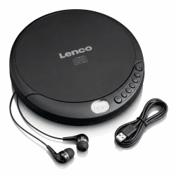 Lenco CD-010 CD-Player, auch für Kinder, Discman, Tragbar, CD Spieler - CD Walkman - Mit Kopfhörern und Micro USB Ladekabel - Schwarz Angebot bei HelloDeals