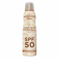 Hawaiian Tropic Hydrating Protection Sunscreen, wasserfeste Sonnencreme mit LSF 50 UVA- + UVB-Schutz, tropischer Duft, mit Sheabutter, 220 ml Angebot bei HelloDeals