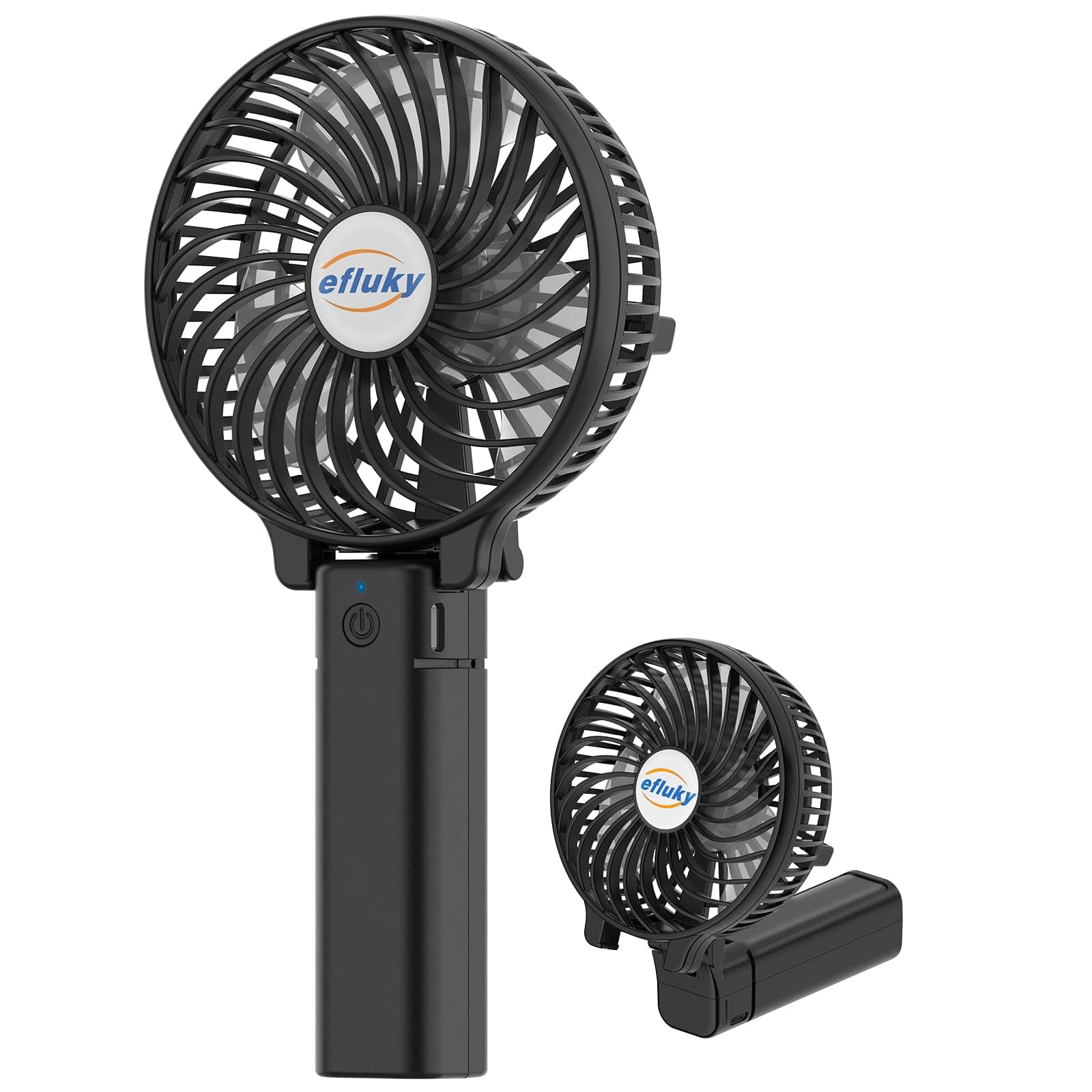efluky Handventilator, Tragbarer Mini Ventilator, Faltbarer USB-Ventilator Wiederaufladbar, Tragbarer Ventilator Schwarz Angebot bei HelloDeals