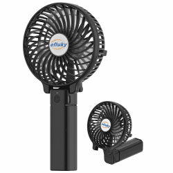 efluky Handventilator, Tragbarer Mini Ventilator, Faltbarer USB-Ventilator Wiederaufladbar, Tragbarer Ventilator Schwarz Angebot bei HelloDeals