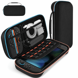 ivoler Tasche Kompatibel mit Nintendo Switch 2 Modell 2025 , Portable Protective Hard Shell Tragetasche Hülle mit Speicherplatz für 12 Spiele, und anderes Zubehör (7.9") Schwarz 7.9" Angebot bei HelloDeals