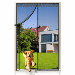 EXTSUD Fiberglas Magnet Fliegengitter Tür 110x210cm Magnetvorhang Insektenschutz Balkontür,Kratzfest,Stärkere Magneten Fliegenvorhang für Balkontür,Kellertür und Terrassentür 110x210cm Schwarz Angebot bei HelloDeals