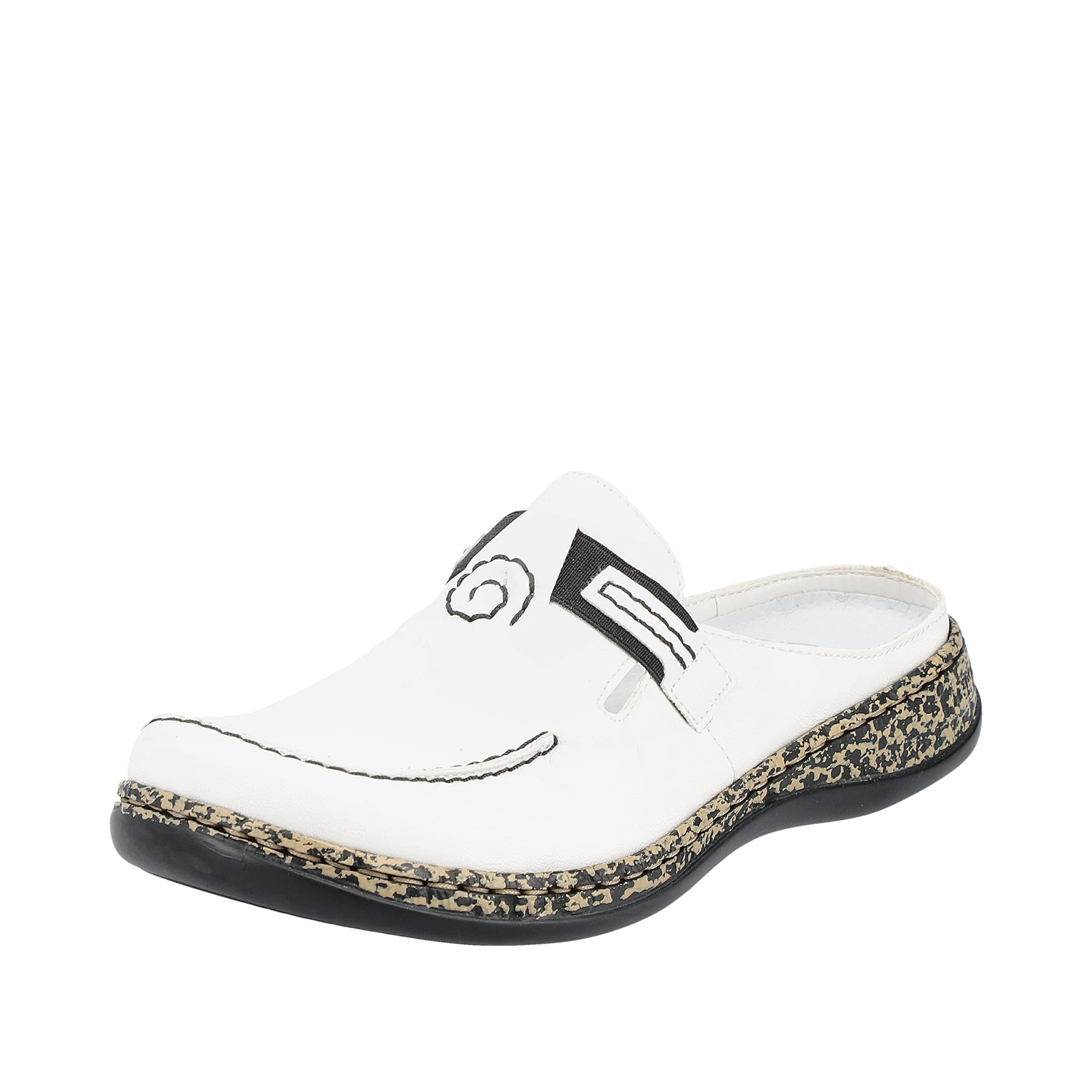 Rieker Dames 46393 klompen, zwart zwart 00, 39 EU Weiß 80 39 EU Angebot bei HelloDeals