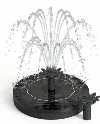 HOAMZ Solarbrunnen für Draussen, 160mm Solar Springbrunnen mit Innovative 4-in-1 Düse, 2026 Neueste 3W Solarbrunnen Solar Wasserpumpe Solar schwimmender Fontäne Pumpe für Garten Gartenteich Vogel Pool Angebot bei HelloDeals