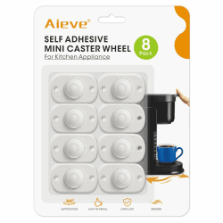Aieve Kugelrollen für kleine Küchengeräte, 8 Stk Selbstklebende Mini Rollen für Kaffeemaschine, 360° drehbare Rollen Zubehör für Airfryer, Toaster, Küchengeräte, Mikrowelle, Aufbewahrungsbox Angebot bei HelloDeals