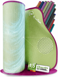 NirvanaShape 1x Kühlendes Handtuch - Mikrofaser Kühltuch als Sporthandtuch für Fitness, Yoga, Sport, Golf - Ice Towel Handtuch mit Kühlfunktion 60 x 30 cm Gelb / Violetter Rand Angebot bei HelloDeals