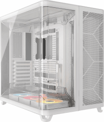 CORSAIR AIR 5400 RS-R ARGB Dreifach-Kammer-Mid-Tower PC-Gehäuse – Weiß | 3x Vorinstallierte Reverse-Rotor RS120-R ARGB-Lüfter, Luftkanäle für Starke Kühlung, Reverse Motherboard-Unterstützung Angebot bei HelloDeals
