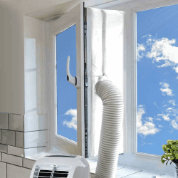 MOEGFY 400CM Fensterabdichtung für Mobile Klimageräte, Klimaanlagen, Wäschetrockner, Ablufttrockner, Hot Air Stop zum Anbringen an Fenster, Dachfenster, Flügelfenster, Fensterabdichtung Klimaanlage 400cm/158inch Angebot bei HelloDeals
