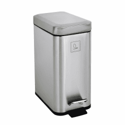 SVITA STM5 Mülleimer Treteimer Tretmülleimer Abfalleimer 5l inkl. Inneneimer Softclose-Deckel Fußpedal freistehend rechteckig Silber Angebot bei HelloDeals