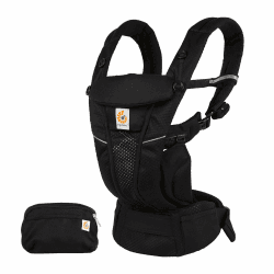 Ergobaby Omni Breeze Babytrage für Neugeborene ab Geburt bis 20kg, 4 Positionen SoftFlex Mesh Ergonomische Babybauchtrage Rückentrage Baby-Tragetasche, Onyx Black Onyx Black Omni Breeze Angebot bei HelloDeals