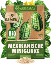 ZenGreens® - Bio Mexikanische Minigurke Samen - Mexikanische Minigurkesamen - Gemüsesamen für den einfachen Anbau im Garten, Balkon oder Hochbeet - Gemüse Saatgut 051 Mexikanische Minigurke Angebot bei HelloDeals