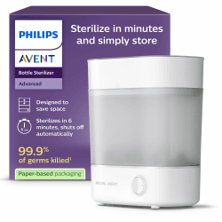 Philips Avent Sterilisator-Geschenkset – Elektrischer Dampfsterilisator mit Flasche und Saugerbürste, SCF291/00 Single Angebot bei HelloDeals