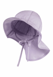 Sterntaler Sonnenhut - Unisex Sommerhut - UV-Schutz 50+ Mütze mit breiter Krempe und Größenregulierung - Nackenschutz - Bindebänder - Baby und Kinder Kopfbedeckung aus Popeline (Bio) 53 flieder Angebot bei HelloDeals