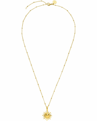 Purelei Sun Kette Damen – Halskette Damen aus langlebigem Edelstahl – Wasserfeste Kette mit Anhänger – 50-55 cm Länge verstellbar – Halskette für deinen individuellen Look Gold Angebot bei HelloDeals