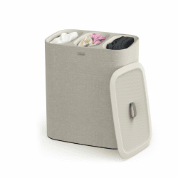 Joseph Joseph Tota - Trio 90-Liter-Wäschesortierkorb mit Deckel, 3 herausnehmbare Wäschesäcke mit Griffen, Ecru Beige Trio Ecru 90 liters Angebot bei HelloDeals