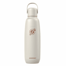 Sodastream Fizz & Go Edelstahl-Sprudlerflasche 0,9 l, doppelwandig isolierte Thermosflasche, hält warm & kalt, für kohlensäurehaltige Getränke, kompatibel mit DUO, TERRA, ART, ENSO & mehr, Sand Beige Sandbeige Angebot bei HelloDeals