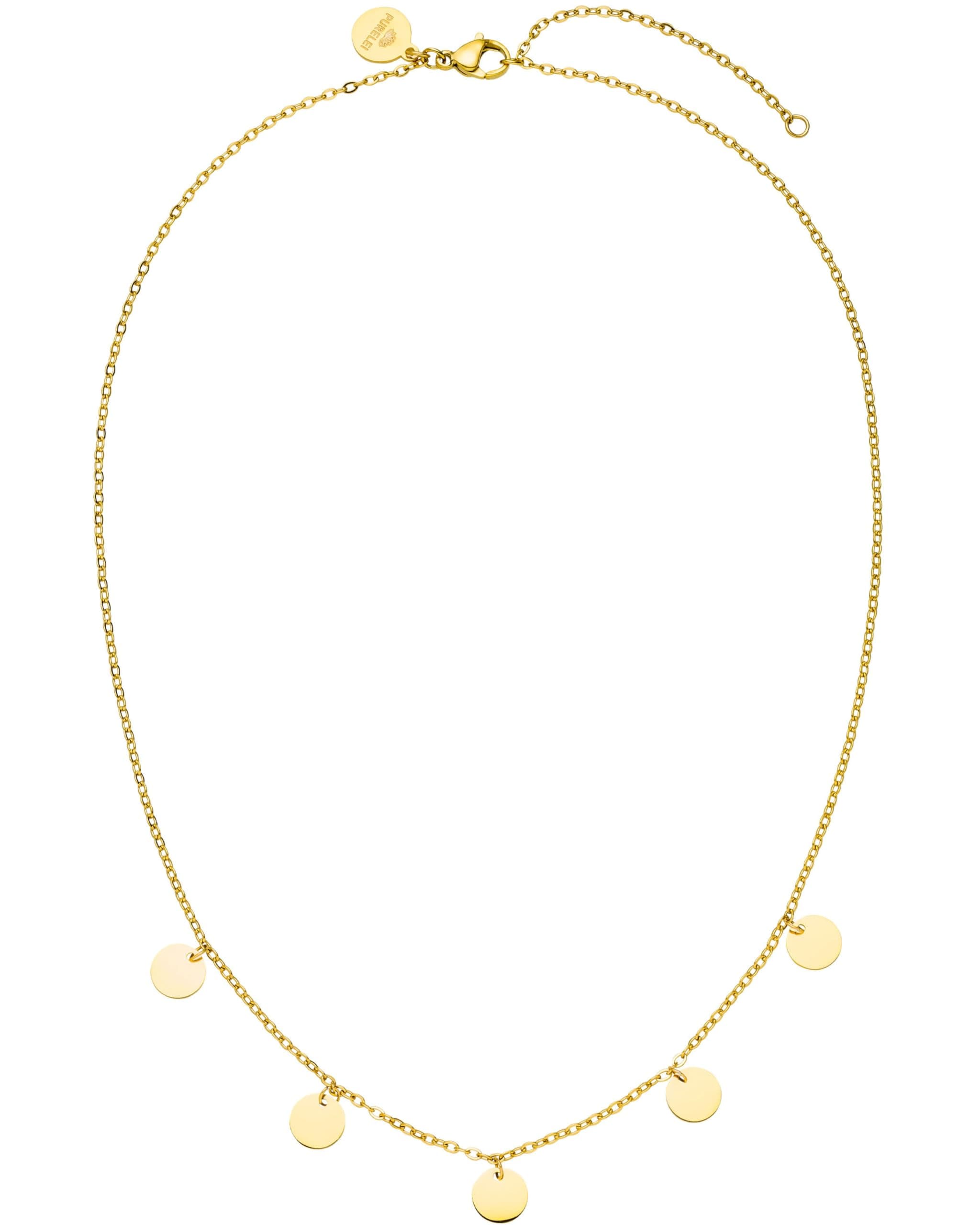 Purelei Kalea Kette Damen – Halskette Damen aus langlebigem Edelstahl – Wasserfeste Kette mit Anhänger – 40-45 cm Länge verstellbar – Halskette für deinen individuellen Look Gold Angebot bei HelloDeals