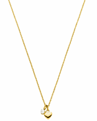Purelei Brave Halskette Damen mit Herz Anhänger & Zirkonia, Edelstahl Kette verstellbar 50/55 cm, Damenschmuck, Geschenk für Frauen gold Angebot bei HelloDeals