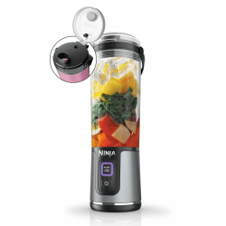 Ninja Blast Tragbarer Mixer & Smoothie Maker, 530ml Becher mit Auslaufsicherem Deckel & Trinköffnung, Leistungsstark, Kabellos & Wiederaufladbar, Zerkleinert Eis & Gefrorenes Obst, Schwarz, BC151EUBK Modern Schwarz Angebot bei HelloDeals