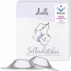 Livella | Silberhütchen Stillen - Made in Germany - für beanspruchten Brustbereich - schafft feuchtes Hautmilieu - Stillhütchen im Wochenbett & Stillzeit nach der Schwangerschaft 8.5 Gramm Angebot bei HelloDeals