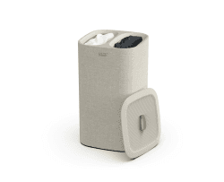 Joseph Joseph Tota 60-Liter-Wäschesortierkorb mit Deckel, 2 herausnehmbare Wäschesäcke mit Griffen, Ecru Beige Dual Beige 60 liters Angebot bei HelloDeals