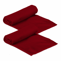 Relaxdays Kühlendes Handtuch, 2er Pack, Mikrofaser, Kühltücher Hals, Sport & Fitness, Kühlhandtuch, 90 x 30 cm, rot Angebot bei HelloDeals