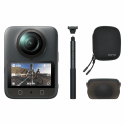 DJI Osmo 360 Travel Combo, 360 Kamera mit 1-Zoll 360° Aufnahmen, Natives 8K 360° Video, 1,2 m unsichtbarer Selfie-Stick, 4K/120fps & 170° Boost-Video, Allwetter-Vlogging-Kamera für Reisen Angebot bei HelloDeals
