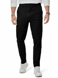 Elegancity Herren Chino Hose Casual Anzughose Baumwolle Hosen Herren Modern Stoffhose Stretch Business Arbeitshose Freizeithosen 1schwarz L Angebot bei HelloDeals