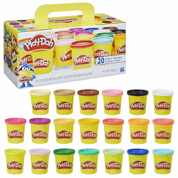 Play-Doh Super Colour Set mit 20 Dosen Modelliermasse (insgesamt 1,6 kg), Bastelset zum gemeinsamen Spielen oder als kreatives, für Kinder ab 3 Jahren 20 pack Angebot bei HelloDeals