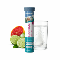 sanotact Elektrolyte Aktiv – 20 Brausetabletten – Mit Magnesium, Natrium & Kalium – Kalorienfrei, zuckerfrei, vegan – Limette-Grapefruit Geschmack – Elektrolyt Made in Germany Hellrosa 82 g (1er Pack) Angebot bei HelloDeals