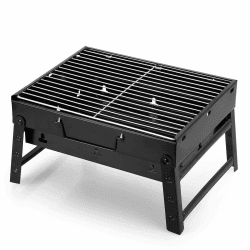 AGM Holzkohlegrill Picknickgrill Edelstahl Kleiner Grill Portable Campinggrill Abnehmbare BBQ Grills für Outdoor Garten Party 2-4 Personen Angebot bei HelloDeals