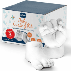 Niimo® 3D Gipsabdruck Baby Hand und Fuß – Geschenk zur Geburt, Taufe & Babyparty – Detailgetreues & ungiftiges Handabdruck & Fußabdruck Set, Neugeborenen Geschenk (0-9 Monate) 3D Gipsabdruck Set für Babys Angebot bei HelloDeals