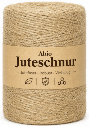 Abio Jute-Schnur 100m 2-3mm Jutegarn 100m Schnur reissfest 100% Natur Jute Kordel Deko Paketschnur Naturfaser Dekoration Verpackung Bindegarn Hanfschnur Spagat Hanfband Juteband 100m Natur Angebot bei HelloDeals